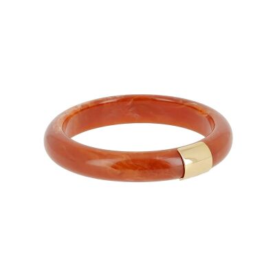 Bracelet jonc Zag Brasilia  en acétate et acier doré