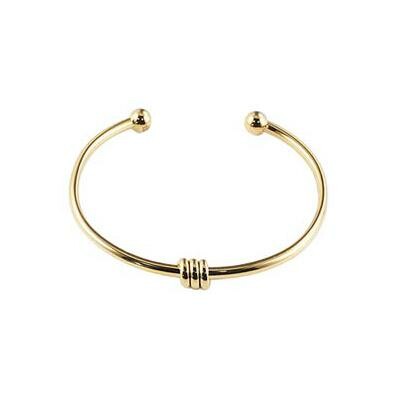 Bracelet jonc Zag Pei en acier doré