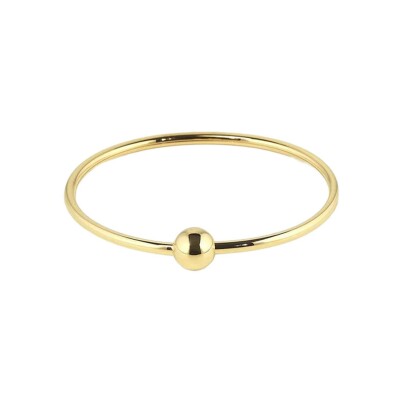 Bracelet jonc Zag Bianca en acier doré