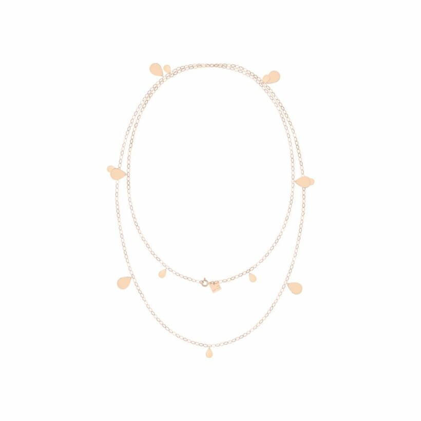 GINETTE NY Tiny 13 BLISS long necklace, rose gold