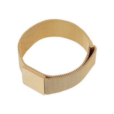 Bracelet Zag Mirren en acier doré