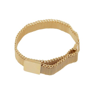 Bracelet Zag Fierce en acier doré