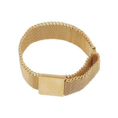 Bracelet Zag Bess en acier doré