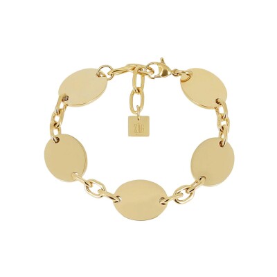 Bracelet Zag Farinole  en acier doré
