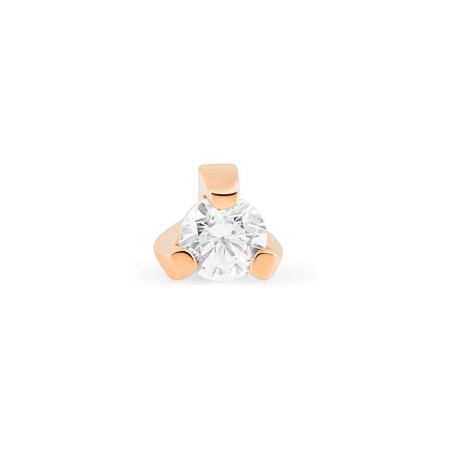 Mono boucle d'oreille GINETTE NY Be mine Maria en or rose et diamant