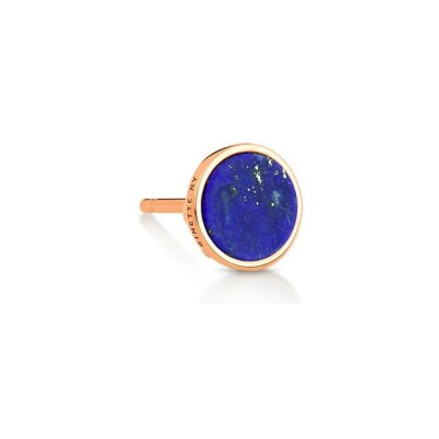 GINETTE NY EVER Disc single earring, rose gold and lapis lazulis