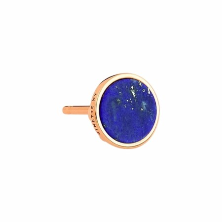 GINETTE NY EVER Disc single earring, rose gold and lapis lazulis