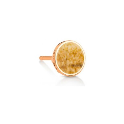GINETTE NY EVER DISC single earring, rose gold and jaspe