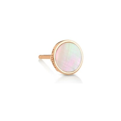 GINETTE NY EVER Disc single earring, rose gold and pink mother-of-pearl