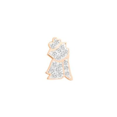 Mono boucle d'oreille Ginette NY GOLDFISH en or rose et diamants