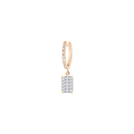 Mono boucle d'oreille Ginette NY Midnight en or rose et diamants