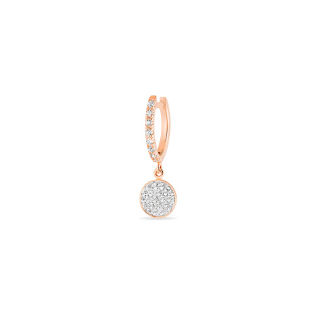 GINETTE NY MINI EVER solo hoops, rose gold, diamonds