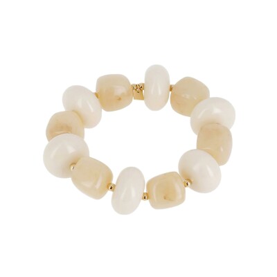 Bracelet Zag Tonnara  en acier doré et résine