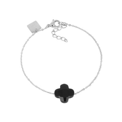 Bracelet Zag Vega en acier, Noir