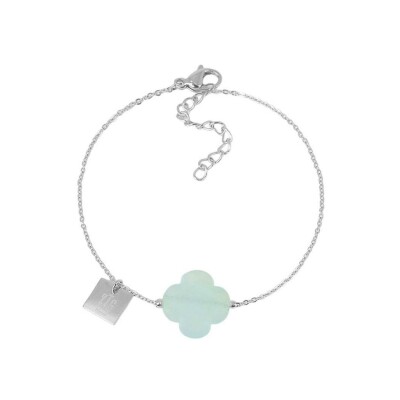Bracelet Zag Vega en acier, Bleu clair