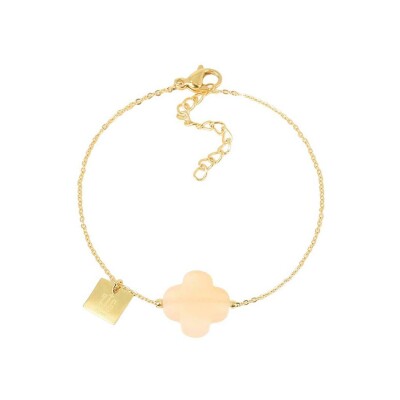 Bracelet Zag Vega en acier doré, Nude