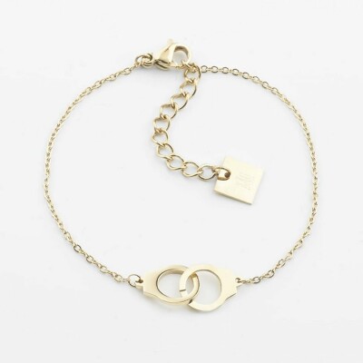 Bracelet ZAG en acier doré