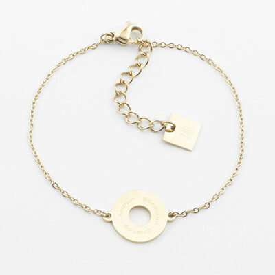 Bracelet ZAG en acier doré
