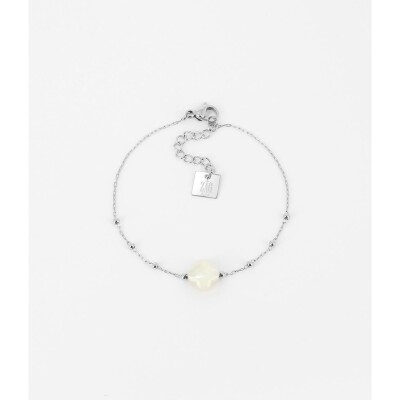 Bracelet Zag en acier et nacre