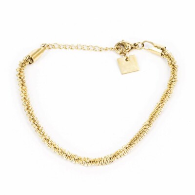 Bracelet ZAG en acier doré