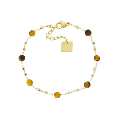 Bracelet Zag Zoé en acier doré