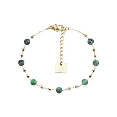 Bracelet Zag Zoé en acier doré