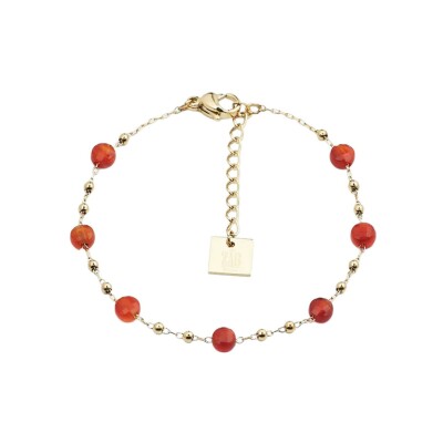 Bracelet Zag Zoé en acier doré