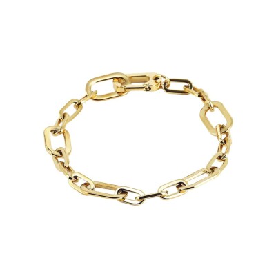 Bracelet Zag Alexia en acier doré