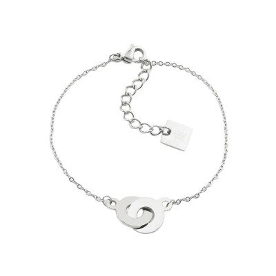 Bracelet jonc Zag Bow en acier