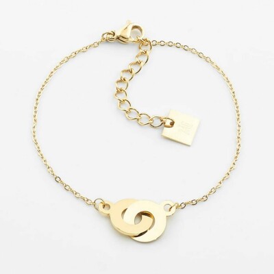 Bracelet ZAG en acier doré