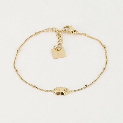Bracelet ZAG en acier doré