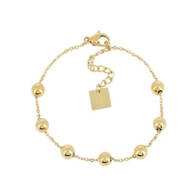 Bracelet Zag Annie en acier doré