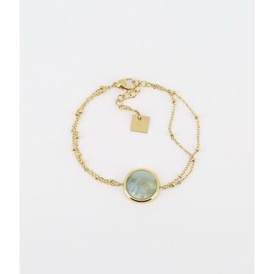 Bracelet Zag en acier doré