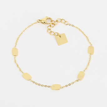 Bracelet ZAG en acier doré
