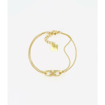 Bracelet Zag en acier doré