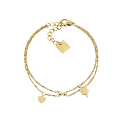 Bracelet Zag Dallas en acier doré