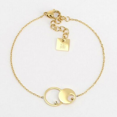 Bracelet ZAG en acier doré