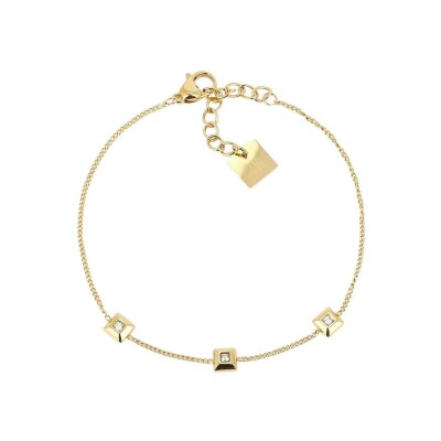 Bracelet ZAG en acier doré