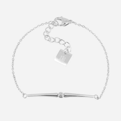 Bracelet ZAG en acier et oxydes de zirconium