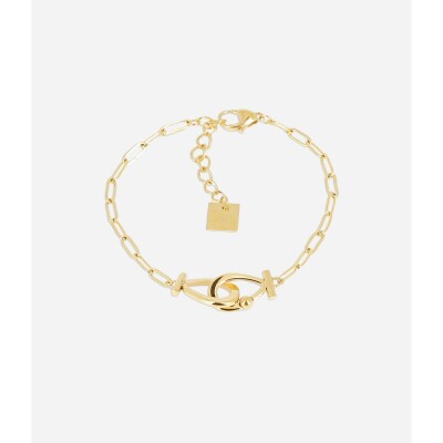 Bracelet Zag en acier doré