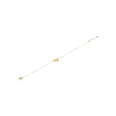 Bracelet Zag Azur en acier doré et oxyde de zirconium