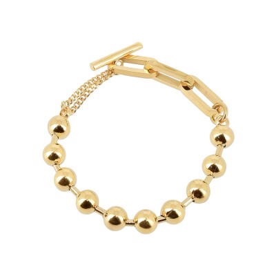 Bracelet Zag Numa en acier doré