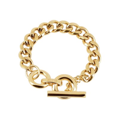 Bracelet Zag Merez en acier doré