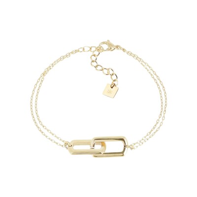 Bracelet Zag Gamma en acier doré