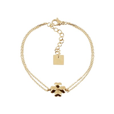 Bracelet Zag Dorus en acier doré