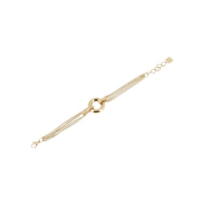 Bracelet Zag Mantessa en acier doré