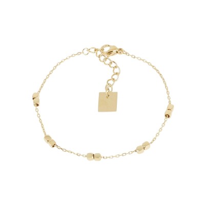 Bracelet Zag Valda en acier doré