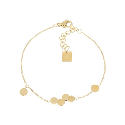 Bracelet Zag Cosima en acier doré