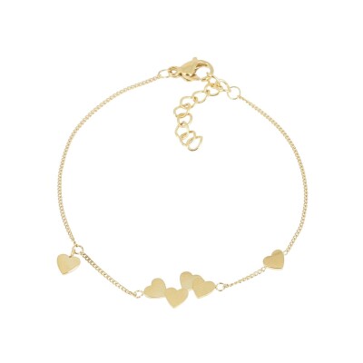 Bracelet Zag Arisa en acier doré