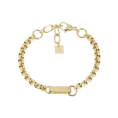 Bracelet Zag Nobu en acier doré